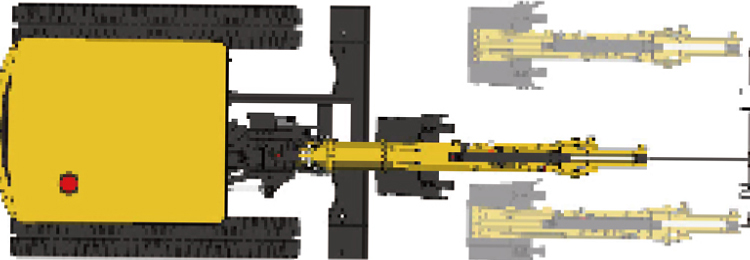 Demonstration of arm swing function of China's 1 ton small excavator