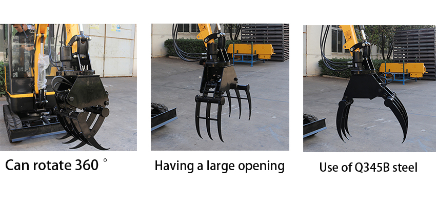 wood grabber Can rotate 360 °、 Having a large opening、Use of Q345B steel