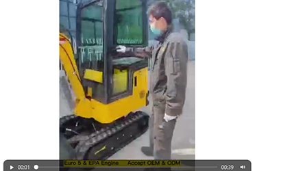 1Ton Mini Excavator With Full Closed Cabin