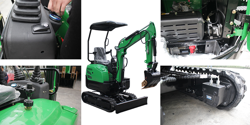 The 1.3 ton mini excavator is easy to operate and daily maintenance is simple and fast.