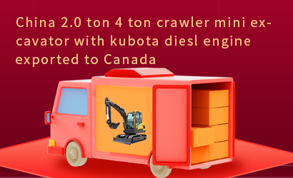 China 2.0 ton 4 ton crawler mini excavator with kubota diesl engine  exported to Canada