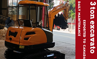 Export of 3 ton mini excavators to Canada and provide daily maintenance methods for 3 ton mini excavators.